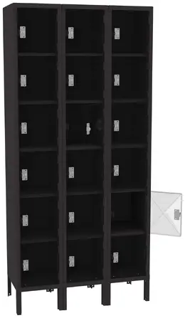 Eighteen Clear Storage Lockers with Legs - C-Thru