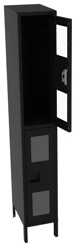 Dual-Tier Clear Lockers with Legs - C-Thru