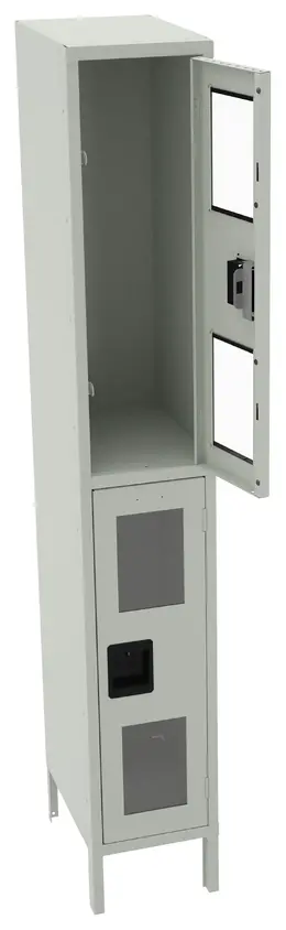 Dual-Tier Clear Lockers with Legs - C-Thru