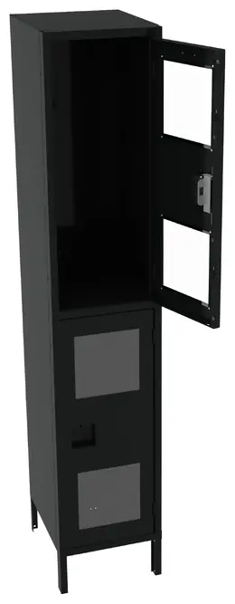 Dual-Tier Clear Lockers with Legs - C-Thru