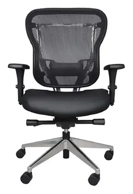 Classic Mesh Back Leather Chair - Rika