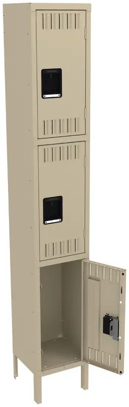 Triple Stack Lockers with Legs - Standard
