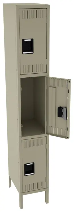 Triple Stack Lockers with Legs - Standard