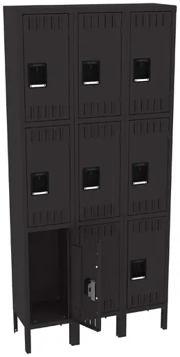 Triple Column Lockers with Legs - Standard