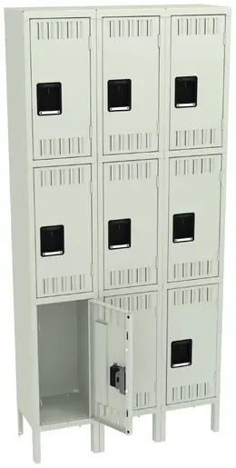 Triple Column Lockers with Legs - Standard