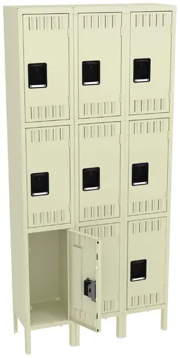 Triple Column Lockers with Legs - Standard
