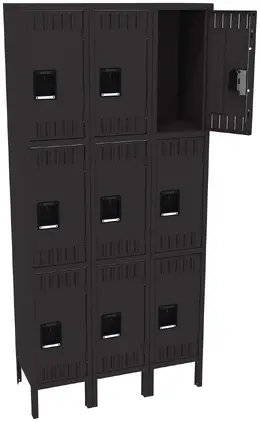 Triple Column Lockers with Legs - Standard