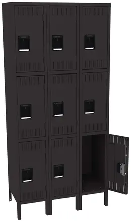 Triple Column Lockers with Legs - Standard