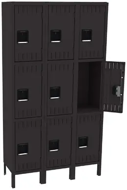 Triple Column Lockers with Legs - Standard