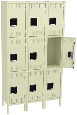 Triple Column Lockers with Legs - Standard