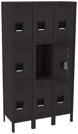 Triple Column Lockers with Legs - Standard