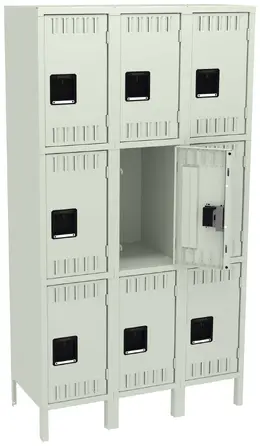 Triple Column Lockers with Legs - Standard