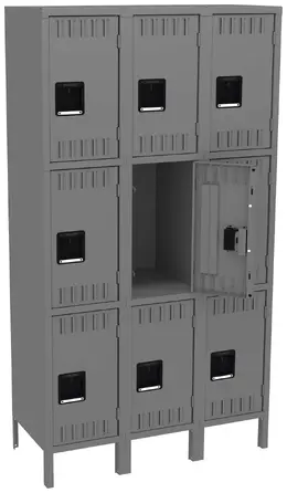 Triple Column Lockers with Legs - Standard