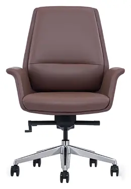 Flared Leather Midback Office Chair  - LOD