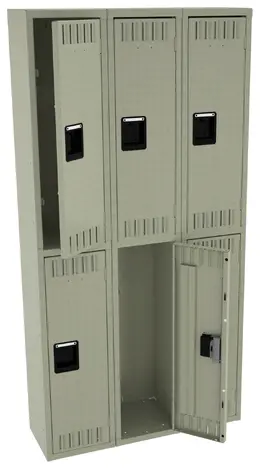 Three Double-Tier Lockers - Standard