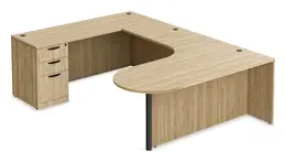 U Shaped Peninsula Desk - PL Laminate