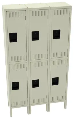 Three Double-Tier Lockers with Legs - Standard