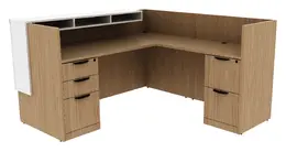 L Shaped Reception Desk - PL Laminate