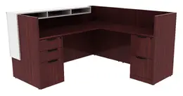 L Shaped Reception Desk - PL Laminate