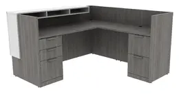 L Shaped Reception Desk - PL Laminate