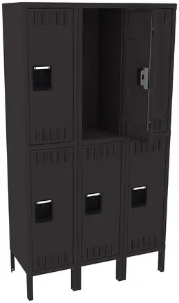 Three Double-Tier Lockers with Legs - Standard