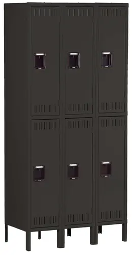 Three Double-Tier Lockers with Legs - Standard