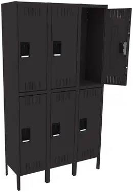 Three Double-Tier Lockers with Legs - Standard