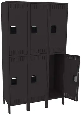 Three Double-Tier Lockers with Legs - Standard