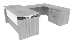 U Shaped Height Adjustable Desk - PL Laminate