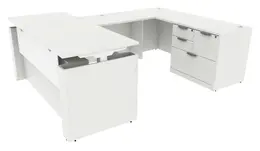 U Shaped Height Adjustable Desk - PL Laminate