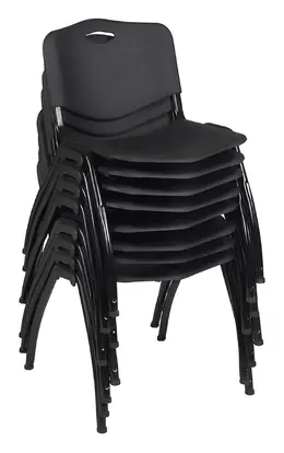 Stackable Office Chairs - Set of 8 - M