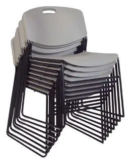 Plastic Stacking Chair - Set of 8 - Zeng Series