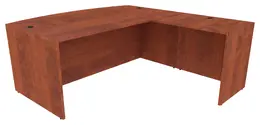 Bow Front L Shaped Desk Shell - PL Laminate