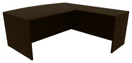 Bow Front L Shaped Desk Shell - PL Laminate