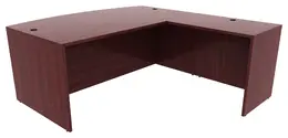 Bow Front L Shaped Desk Shell - PL Laminate