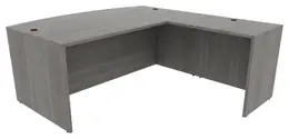 Bow Front L Shaped Desk Shell - PL Laminate