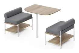 Table and Chairs Set for Pillar Booth for Two - Booth for Two