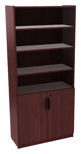 Bookcase with Locking Doors - PL Laminate