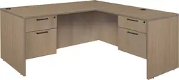 L Shaped Desk with Suspended Drawers - Legacy