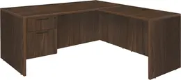 L Shaped Desk with Suspended Pedestal - Legacy