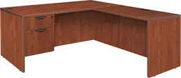 L Shaped Desk with Suspended Pedestal - Legacy