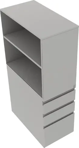 Storage Tower with Drawers and Shelves