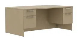 Bow Front Desk with Drawers - Concept 400E