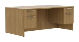 Bow Front Desk with Drawers - Concept 400E