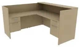 L Shaped Reception Desk with Drawers - Concept 400E