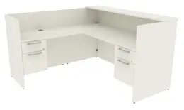L Shaped Reception Desk with Drawers - Concept 400E