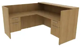 L Shaped Reception Desk with Drawers - Concept 400E