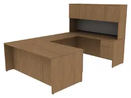 U Shaped Desk with Hutch and Drawers - Concept 400E Series