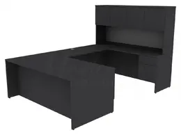 U Shaped Desk with Hutch and Drawers - Concept 400E Series