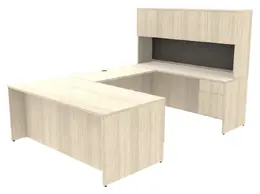U Shaped Desk with Hutch and Drawers - Concept 400E Series